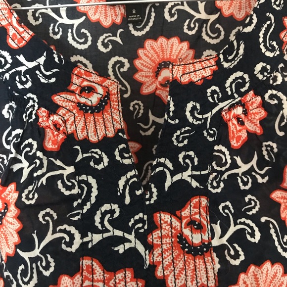 2 for $15 - Talbots Navy/Coral Blouse EUC - Picture 3 of 4